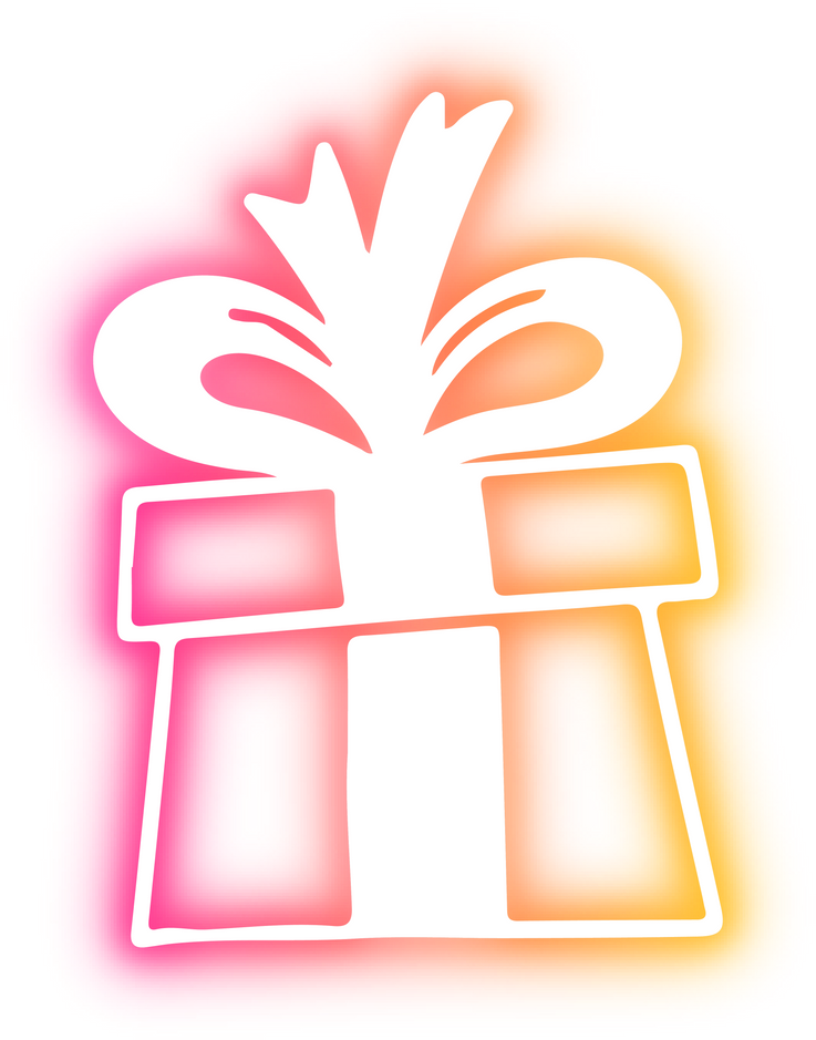 Set of Christmas neon