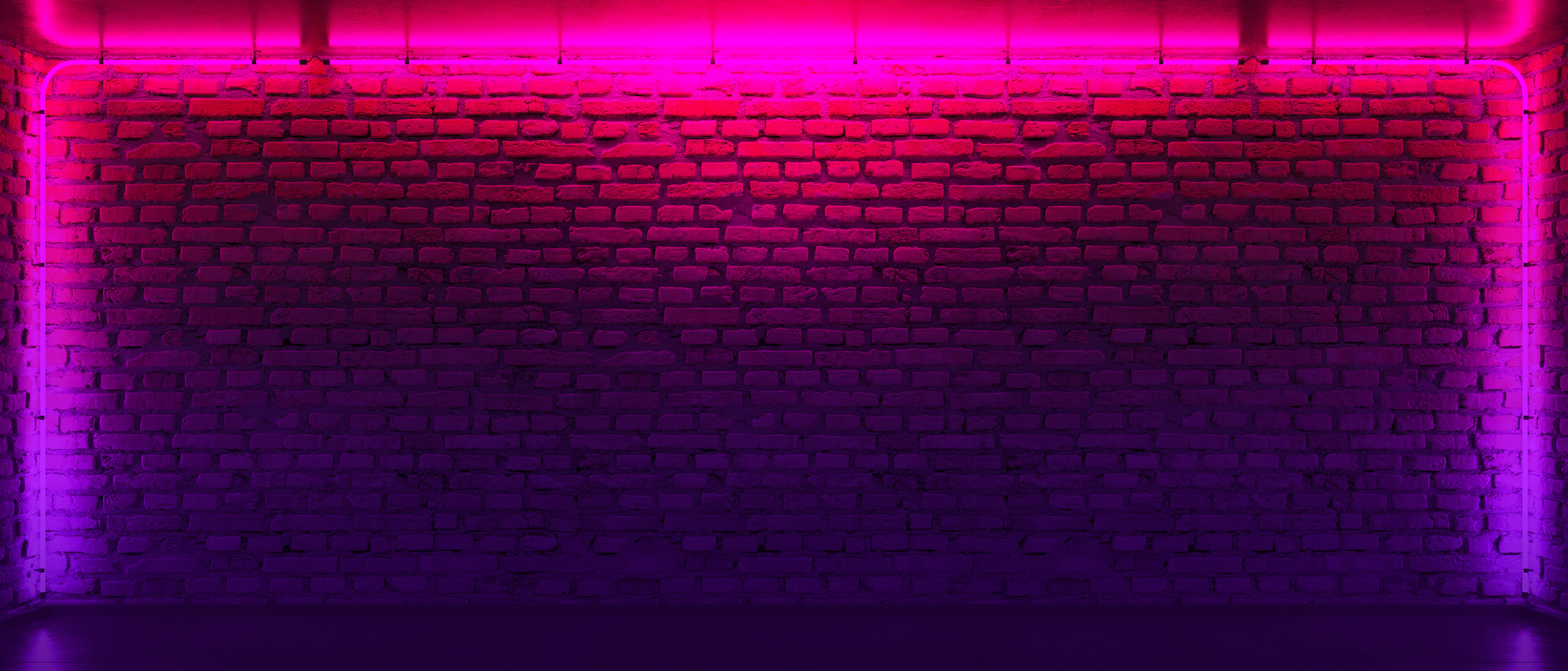 Brick Wall with Neon Light